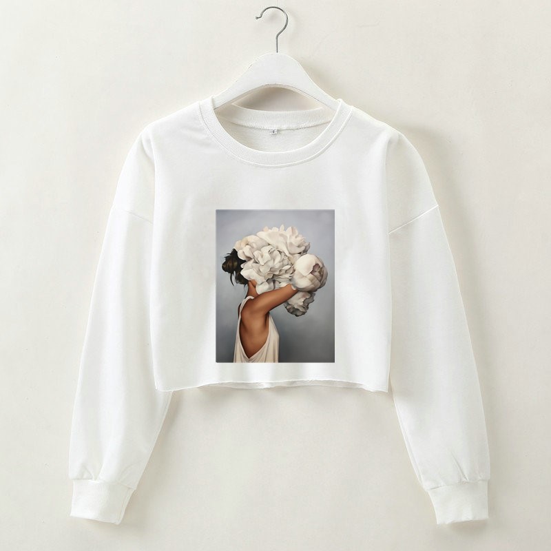 Februaryfrost Hoodies White Aesthetic Feather Flowers Printing Harajuku Fashion Women' Hoodies Short Sleeve Casual Women Clothing Top
Februaryfrost Hoodies White Aesthetic Feather Flowers Printing Harajuku Fashion Women' Hoodies Short Sleeve Casual Women Clothing Top