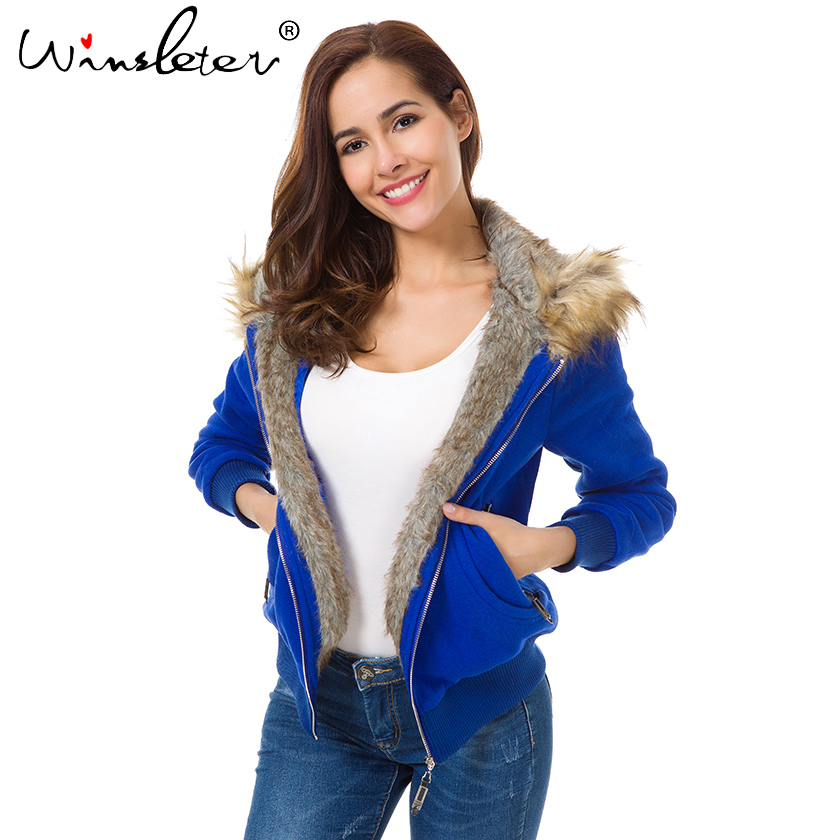 Winter Coat Women Thick Sweatshirt Hoodies Fur Hooded Outwear Jacket Black Coat Cardigans Plus Size 3XL For Big Women C61010 201029