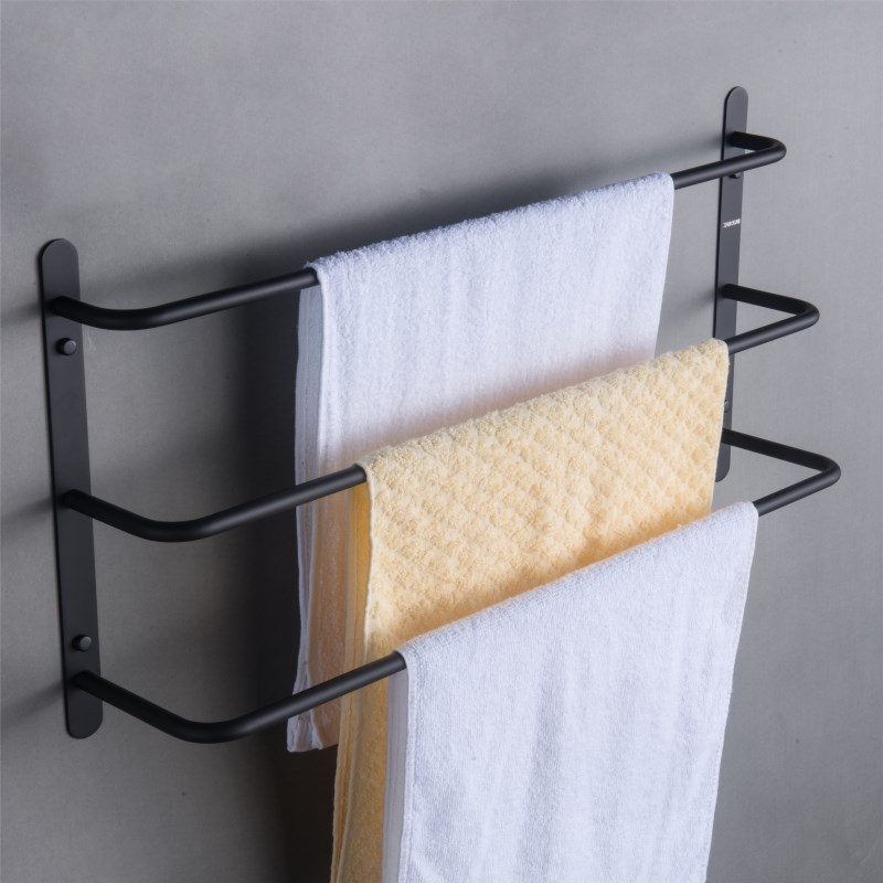 SUS304 Stainless Steel Matte Black Bathroom Accessories Set Stagger Layers Towel Bar Three Bars Towel Rack 17.72 inches Bars KJWY003HEI-45CM
SUS304 Stainless Steel Matte Black Bathroom Accessories Set Stagger Layers Towel Bar Three Bars Towel Rack 17.72 inches Bars KJWY003HEI-45CM
