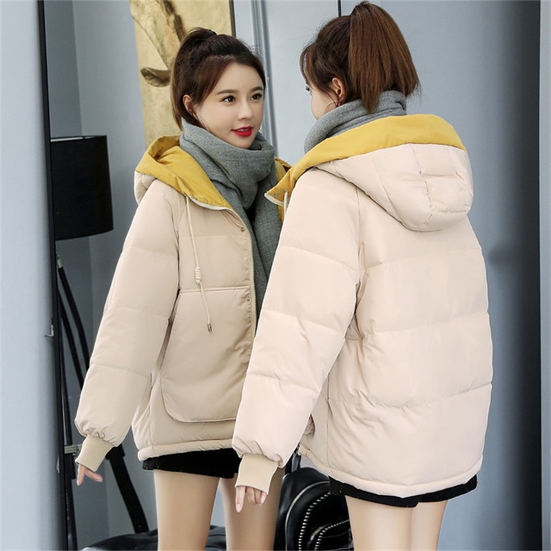 Down padded jacket women short winter Korean student bread jacket loose thick padded jacket coat 201017