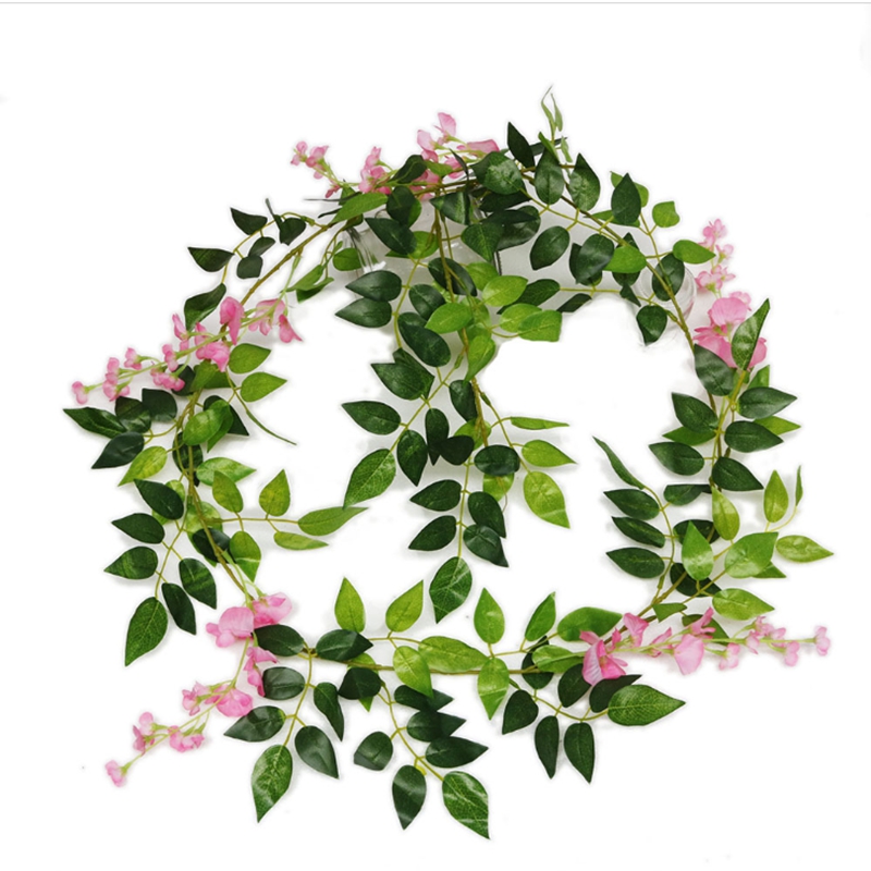 2 meters Hydrangea leaf vine wedding decorative flower wall arrangement home bathroom decoration accessories Artificial flowers