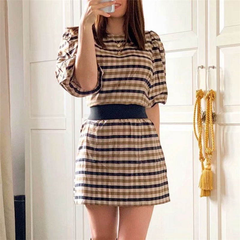 New Elegant Women Khaki Plaid Es 2021 Summer Fashion Ladies Sleeve Vestidos Streetwear Female Chic O-neck Mini T24p
New Elegant Women Khaki Plaid Es 2021 Summer Fashion Ladies Sleeve Vestidos Streetwear Female Chic O-neck Mini T24p