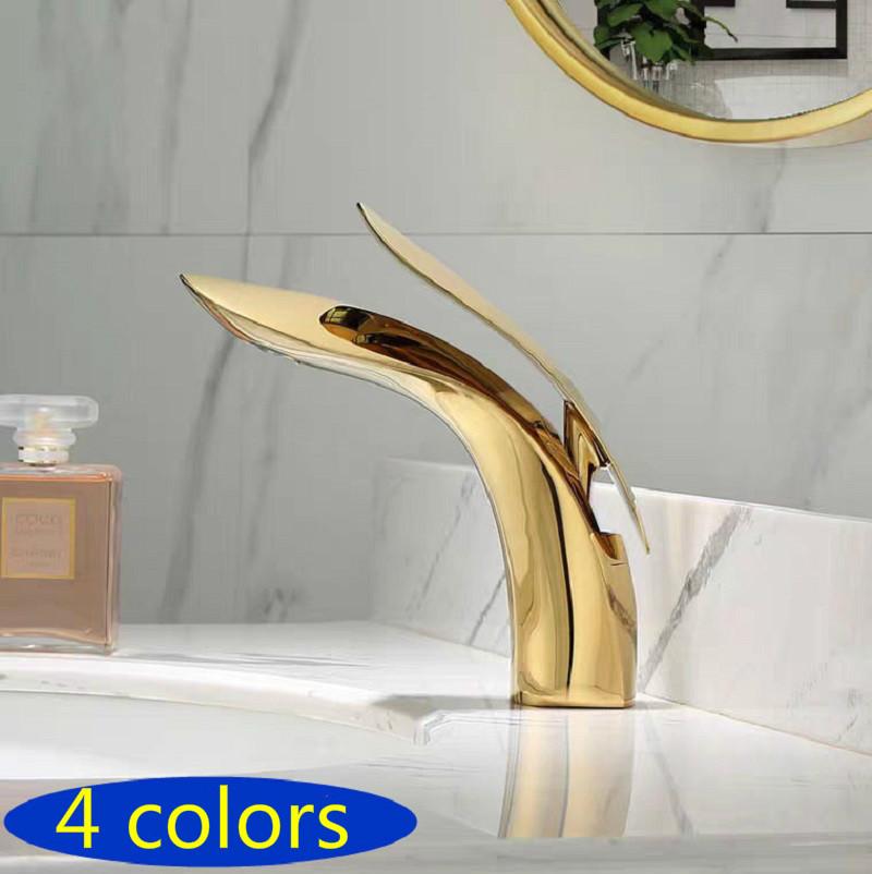 Basin Faucet Single Handle Gold/ Chrome/Black Brass Faucet Hot & Cold Leaf Sink Mixer Tap Bathroom Lavatory Mixer
Basin Faucet Single Handle Gold/ Chrome/Black Brass Faucet Hot & Cold Leaf Sink Mixer Tap Bathroom Lavatory Mixer