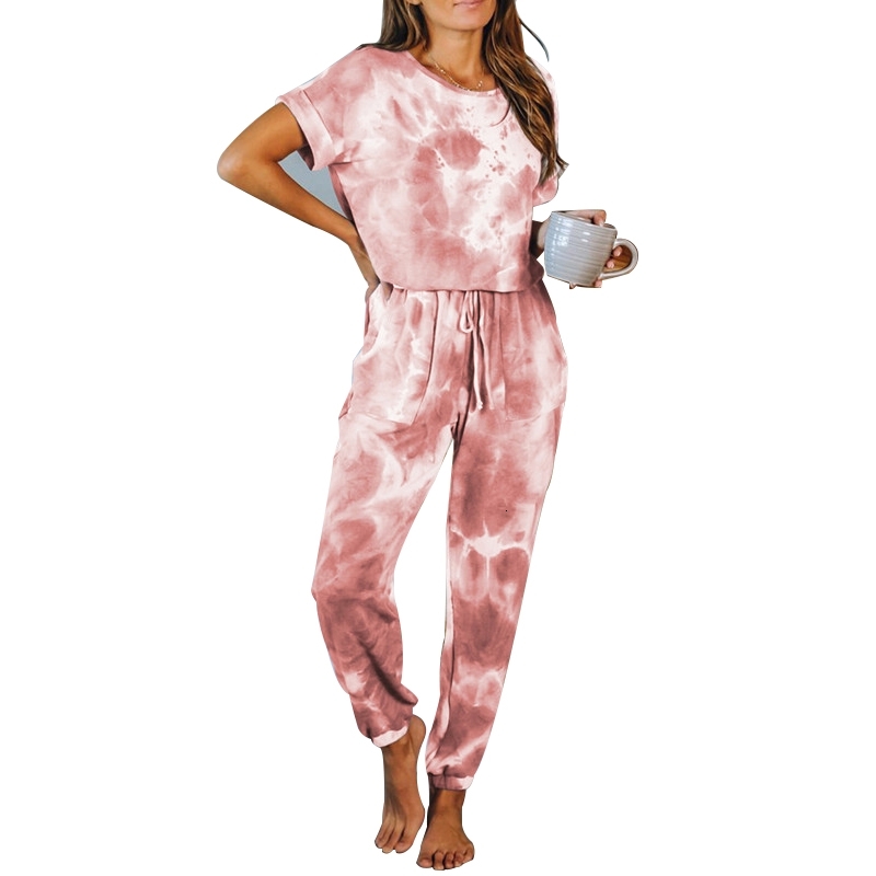 2021 New Female House Wear Tie Dye Printed Pajamas the Neck Short Sleeve Lady Define Comfortable Fashion Pocket More Size GCXK, 8861 red
2021 New Female House Wear Tie Dye Printed Pajamas the Neck Short Sleeve Lady Define Comfortable Fashion Pocket More Size GCXK, 8861 red