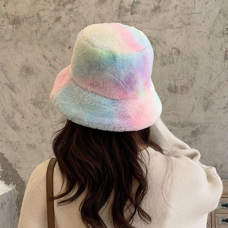 Fashion Tie-dye Rainbow Color Women Hat Round Warm Fisherman Hat Tie Dye Bucket Cap Sweet Cute Girls Autumn Winter Faux Fur Cap, Purple
Fashion Tie-dye Rainbow Color Women Hat Round Warm Fisherman Hat Tie Dye Bucket Cap Sweet Cute Girls Autumn Winter Faux Fur Cap, Purple