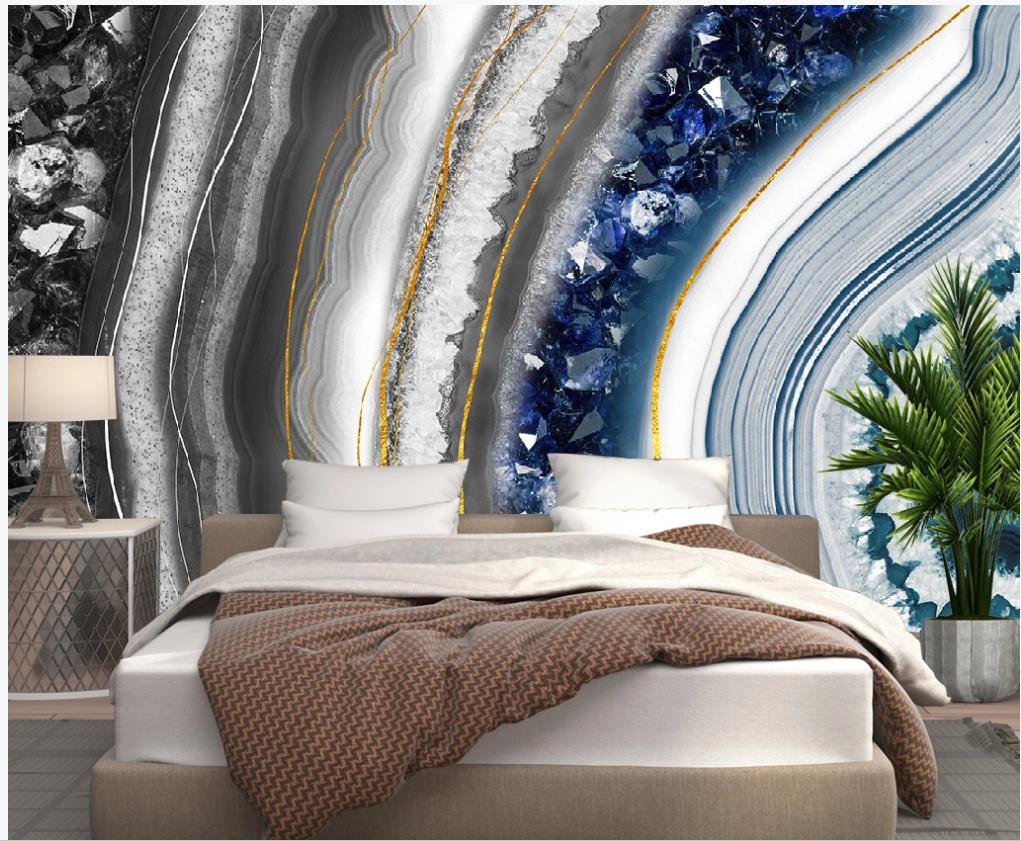 Modern 3d murals wallpaper for living room light luxury marble wallpapers TV background wall, Blue 
Modern 3d murals wallpaper for living room light luxury marble wallpapers TV background wall, Blue