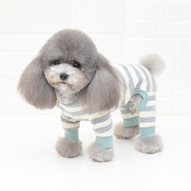 Cotton Pajamas Jumpsuit Autumn Winter Clothes Overalls Pet Outfit Small Costume Puppy Clothing Dog Shirt Pyjama 201128