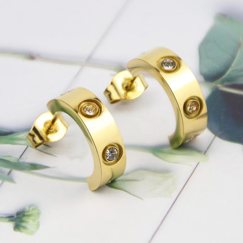 Fashion New Stainless Steel C-shaped Crystal Earrings Unisex Earrings Wholesale Jewelry
Fashion New Stainless Steel C-shaped Crystal Earrings Unisex Earrings Wholesale Jewelry