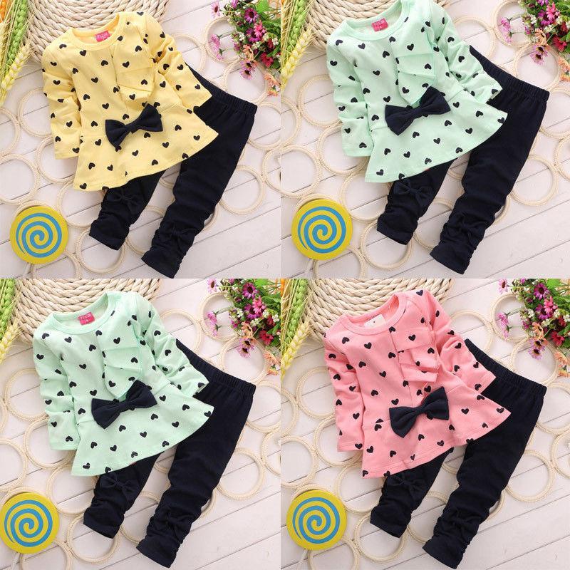 Autumn Winter Newborn Baby Girl Clothes Long Sleeve Heart Printed Bow Top + Long Pants 2PCS Outfits 2-5Y1, Pink
Autumn Winter Newborn Baby Girl Clothes Long Sleeve Heart Printed Bow Top + Long Pants 2PCS Outfits 2-5Y1, Pink