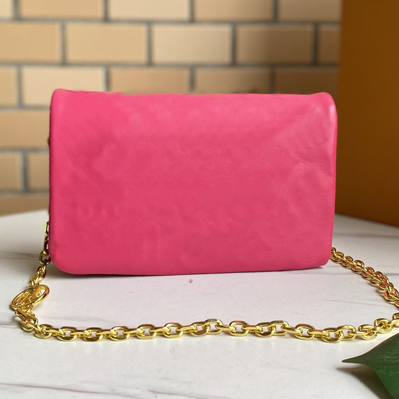 Chain Crossbody Bag Coussin Handbag Purse Flap Messenger Bags Soft Sheepskin Leather Embossed Letter Removable Strap Clutch
Chain Crossbody Bag Coussin Handbag Purse Flap Messenger Bags Soft Sheepskin Leather Embossed Letter Removable Strap Clutch