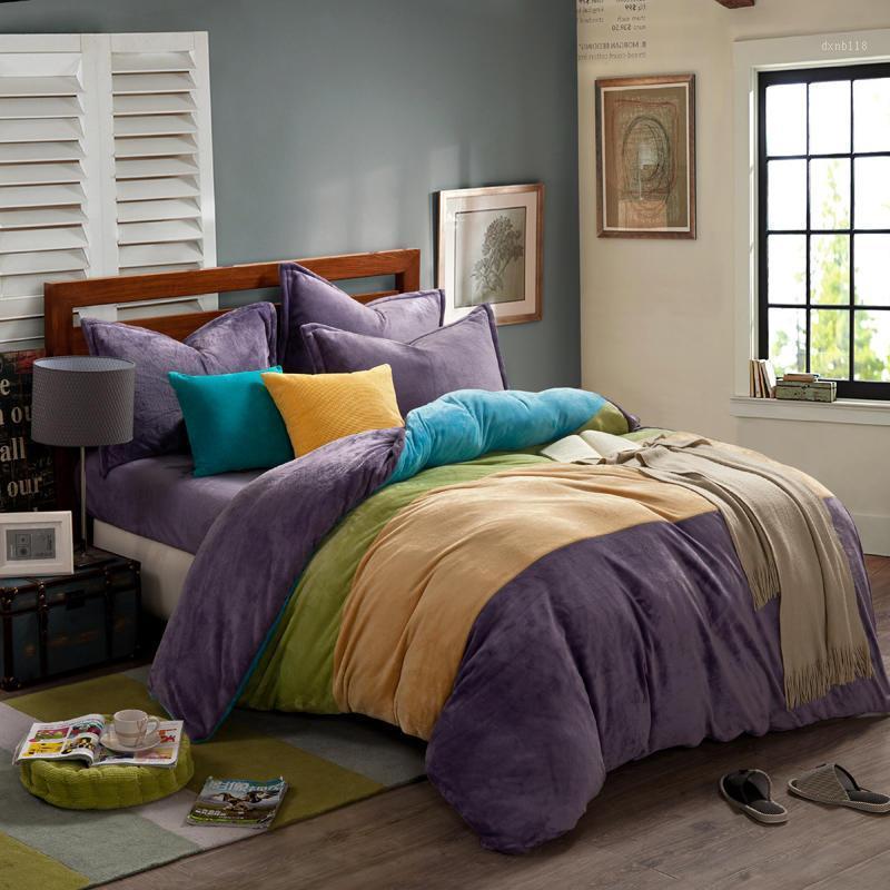 Double Color Flannel Velvet White Blue Bedding sets Thick Fleece Warm Winter Queen Duvet cover flat sheet PillowCover Colorful1, 12
Double Color Flannel Velvet White Blue Bedding sets Thick Fleece Warm Winter Queen Duvet cover flat sheet PillowCover Colorful1, 12