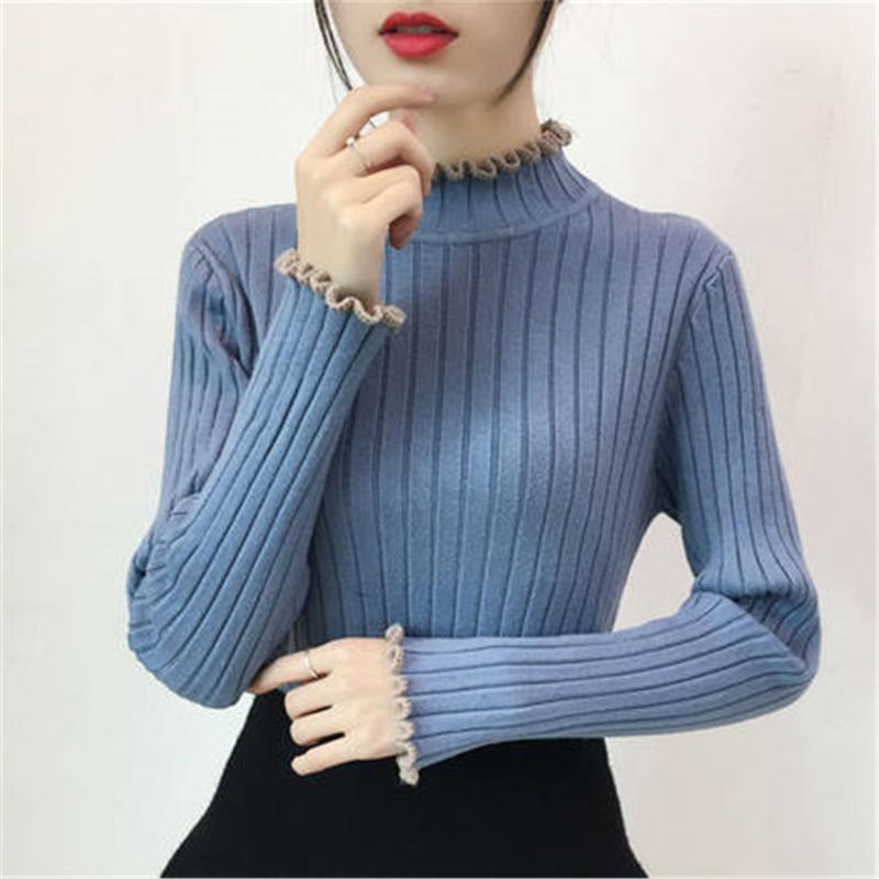 Women's Sweaters 2022 Full Sleeve Knitted Tops Half Turtleneck Simple Soft Stretchy Knit Sweater Pullovers Preppy Style Jumpers ZY5133, White;black
Women's Sweaters 2022 Full Sleeve Knitted Tops Half Turtleneck Simple Soft Stretchy Knit Sweater Pullovers Preppy Style Jumpers ZY5133, White;black