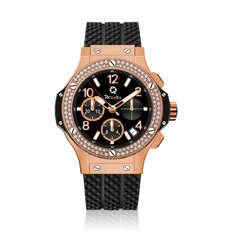 Luxury Men's Automatic Mechanical Watch REQUIN BIG Brand Gold Stainless Steel Case BANG Six Hands Multifunction Dial Diamond Bezel Clas, Slivery;brown
Luxury Men's Automatic Mechanical Watch REQUIN BIG Brand Gold Stainless Steel Case BANG Six Hands Multifunction Dial Diamond Bezel Clas, Slivery;brown
