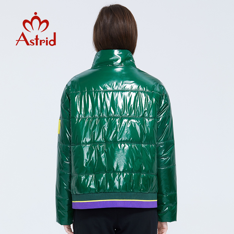 Astrid Spring Women Parka Coat Warm Jacket Women Thin Cotton Bright Colors Short Coat Loose Standing Collar ZM3073 201019