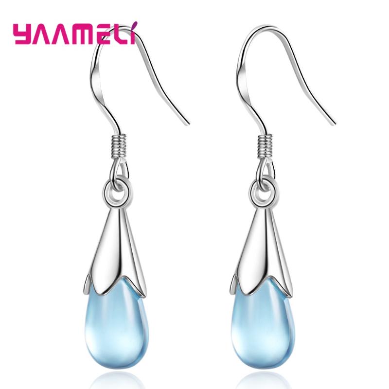Real 925 Sterling Silver Elelgant Charming Fashion Sparlking Drop Earrings For Women Girls Student Nice Party Wedding Jewelry Gi
Real 925 Sterling Silver Elelgant Charming Fashion Sparlking Drop Earrings For Women Girls Student Nice Party Wedding Jewelry Gi