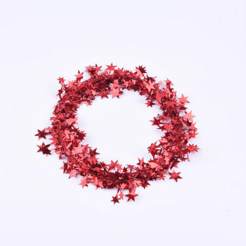 75 Meters Christmas Star Tinsel Garland Wire Home Decor Tree Decoration Wedding DIY Crafts Party Supplies7689613