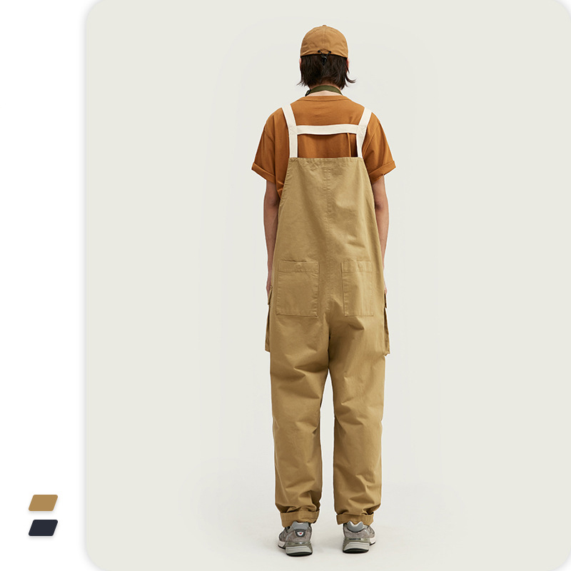 VIMASS Spring Summer New Trendy Casual Multi Dimensional Multi Pocket Trousers Men's Strap Jumpsuit Casual pants 201027