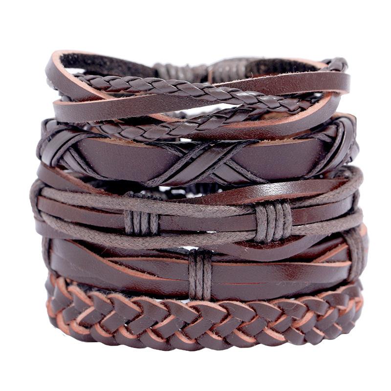 2020 men's leather braided bracelet retro style multi-layer punk pulsera handmade gift jewelry
2020 men's leather braided bracelet retro style multi-layer punk pulsera handmade gift jewelry