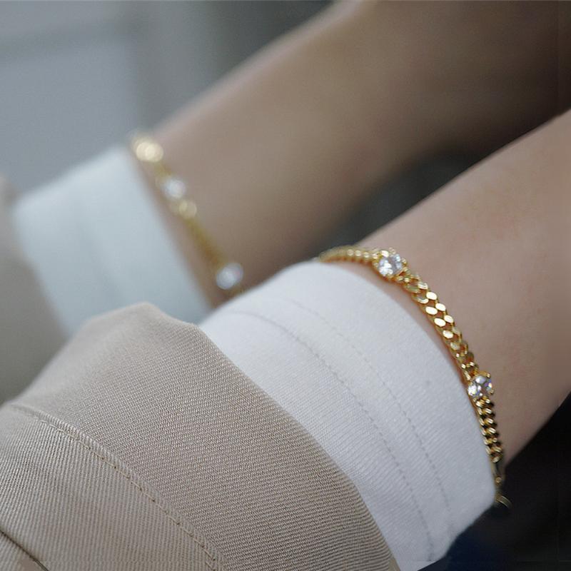 Bangle Peri'sbox Delicate Clear Cz Crystal Cuban Chain Bracelet For Women Golden PVD Stainless Steel Bracelets Costume Jewelry Gifts
Bangle Peri'sbox Delicate Clear Cz Crystal Cuban Chain Bracelet For Women Golden PVD Stainless Steel Bracelets Costume Jewelry Gifts