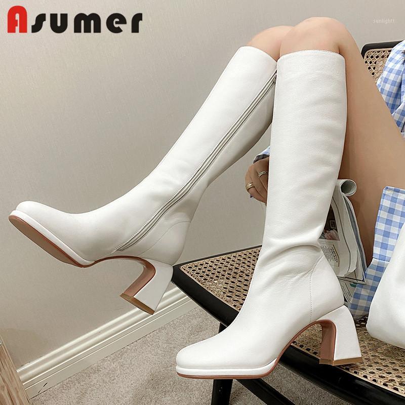 ASUMER 2020 top quality full genuine leather shoes women knee high boots round toe zip high heel shoes ladies long boots1, Black not fur
ASUMER 2020 top quality full genuine leather shoes women knee high boots round toe zip high heel shoes ladies long boots1, Black not fur