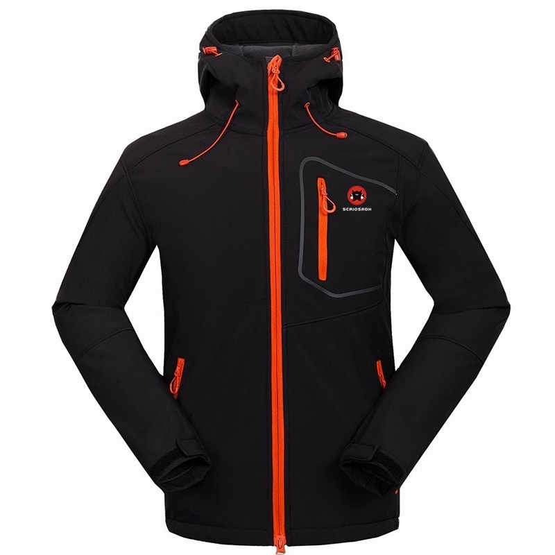 Spring Autumn Outdoor Man Soft shell Jacket Waterproof Thermal Hooded Coat Anti-UV Breathable Men Camping Hiking Jacket 201128