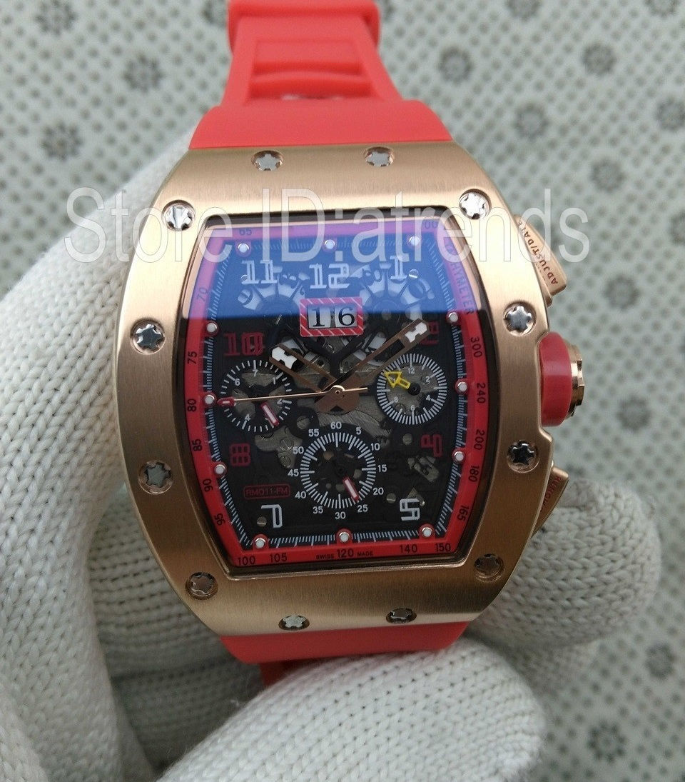 Top Stylish Automatic Mechanical Self Winding Watch Men Classic Gold Wristwatch Tonneau Design Date Day Casual Rubber Strap Clock 6051, Gold black
Top Stylish Automatic Mechanical Self Winding Watch Men Classic Gold Wristwatch Tonneau Design Date Day Casual Rubber Strap Clock 6051, Gold black