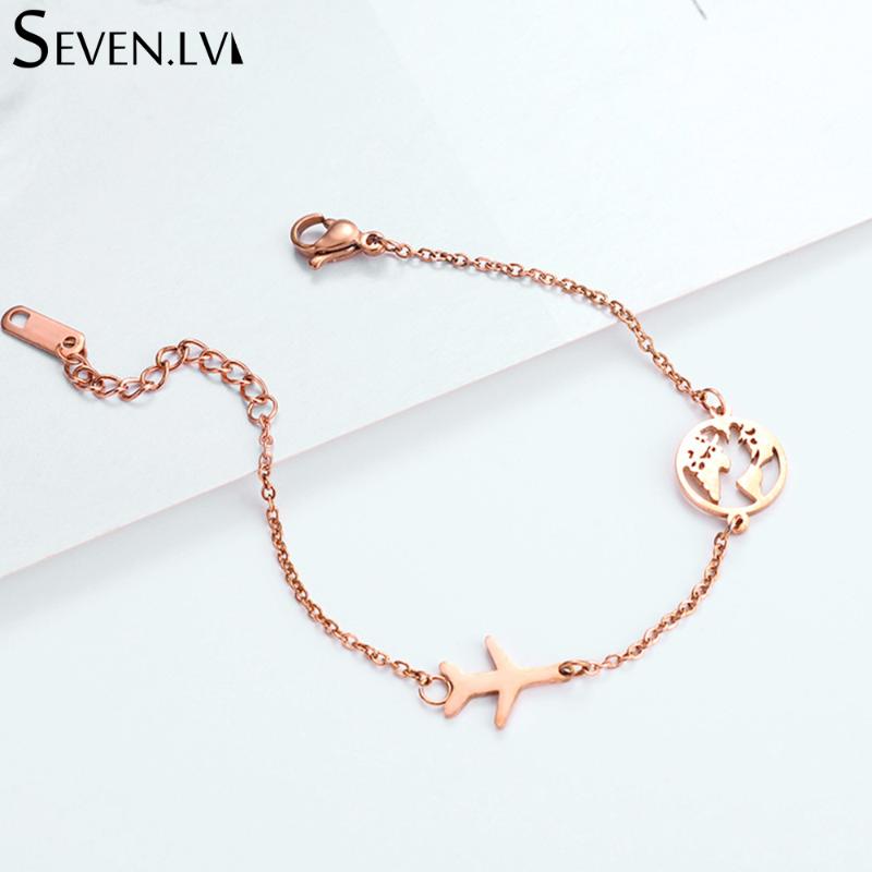Stainless steel rose gold chain bracelet airplane pendant creative jewelry gift simple Bracelets wholesale for women
Stainless steel rose gold chain bracelet airplane pendant creative jewelry gift simple Bracelets wholesale for women