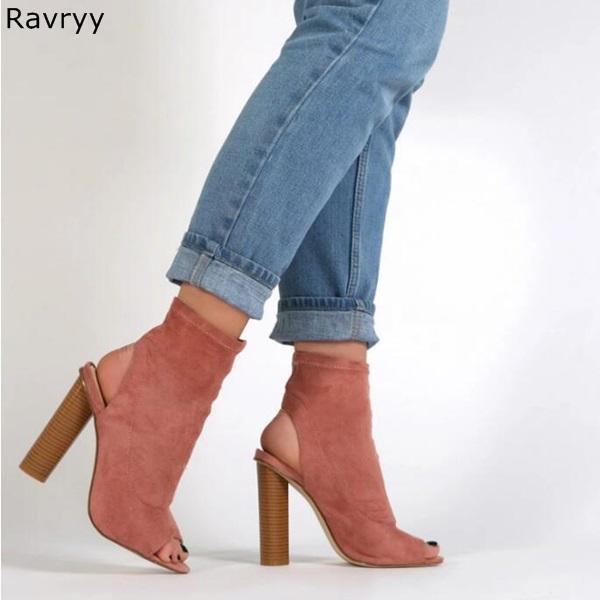 Elastic Woman Ankle Boots Slingbacks Black Suede Lather Short Boot Peep toe Concise Style Thick Heel Autumn Winter Female Shoes1, As picture
Elastic Woman Ankle Boots Slingbacks Black Suede Lather Short Boot Peep toe Concise Style Thick Heel Autumn Winter Female Shoes1, As picture