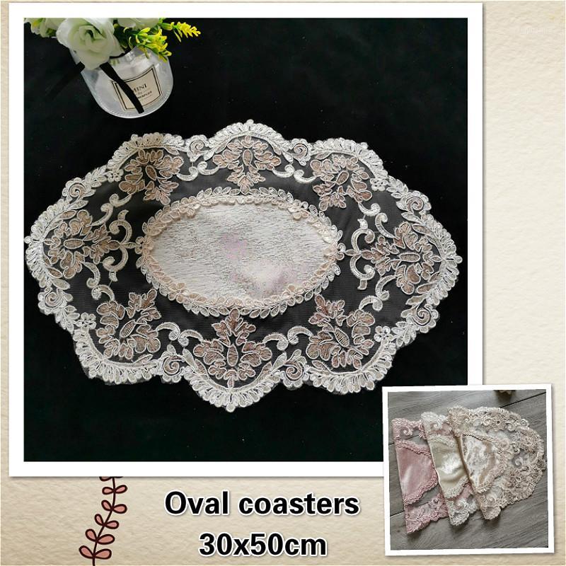 European Velvet Lace Embroidered Border Oval Placemat Dessert Fruit Drink Cover Bedroom Balcony Coffee Tablecloth1, Style 3
European Velvet Lace Embroidered Border Oval Placemat Dessert Fruit Drink Cover Bedroom Balcony Coffee Tablecloth1, Style 3