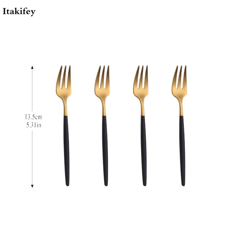 6/8Pcs Stainless Steel Fruit Fork Set Rainbow Dessert Thicker Fork For Cake Snack Black Gold Small Salad Dinnerware Set
6/8Pcs Stainless Steel Fruit Fork Set Rainbow Dessert Thicker Fork For Cake Snack Black Gold Small Salad Dinnerware Set