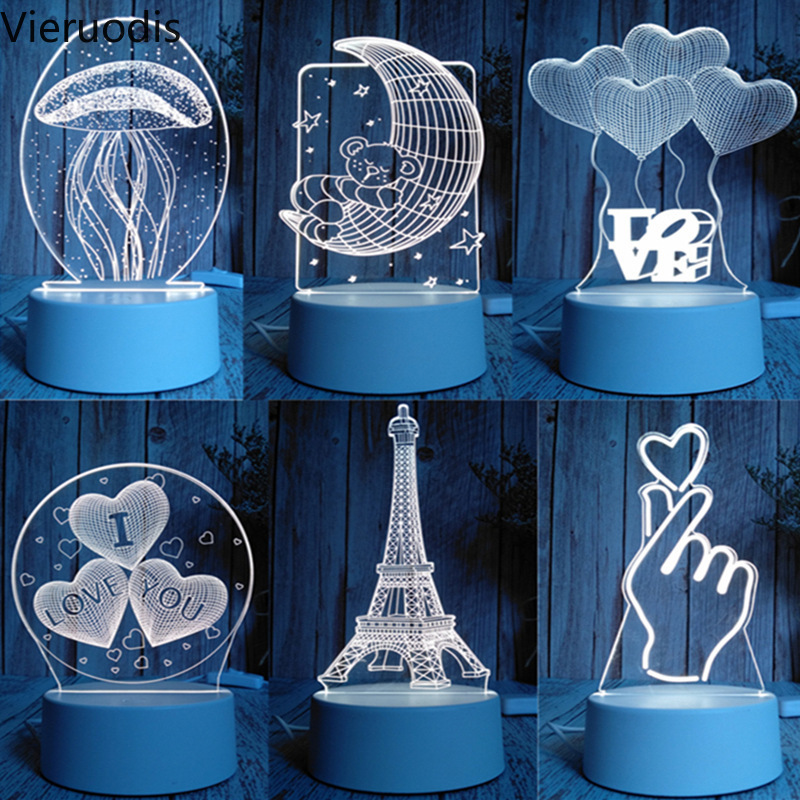 3D Led Night Light Novelty Lamp Jellyfish Christmas Tree Deer Snow Festival Birthday Gift Bedroom Decor Table Lanterns Q1126
3D Led Night Light Novelty Lamp Jellyfish Christmas Tree Deer Snow Festival Birthday Gift Bedroom Decor Table Lanterns Q1126