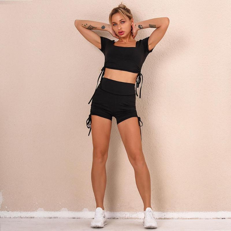 Seamless Shorts Sports Bra Fitness Suit Gathering Gym Quick Drying Breathable Womens Yoga Set, Black
Seamless Shorts Sports Bra Fitness Suit Gathering Gym Quick Drying Breathable Womens Yoga Set, Black