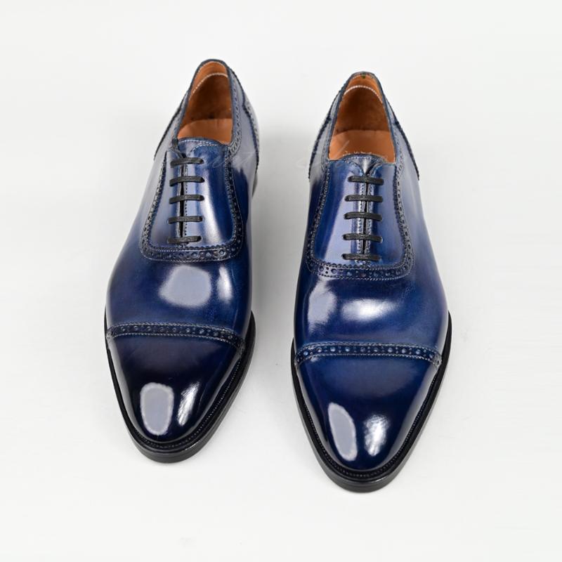 leather fashion men's business dress shoes pointy brown Oxford shoes breathable and elegant wedding, Royal blue
leather fashion men's business dress shoes pointy brown Oxford shoes breathable and elegant wedding, Royal blue