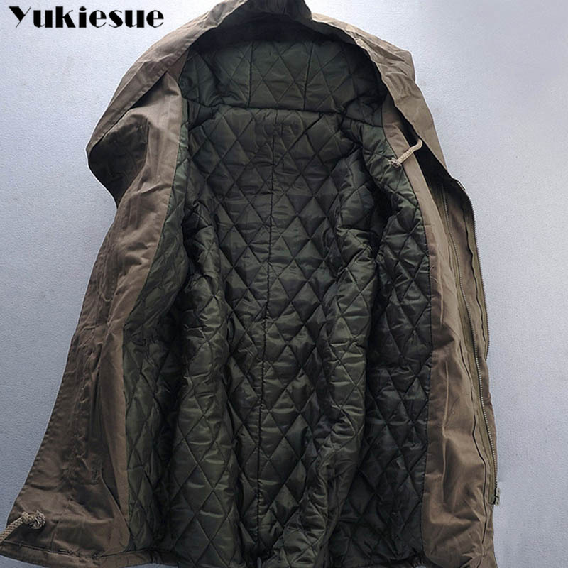 New Men Padded Parka Cotton Coat Winter Hooded Jacket Mens Fashion large size Coat Thick Warm Parkas Black army green 6XL 201026
