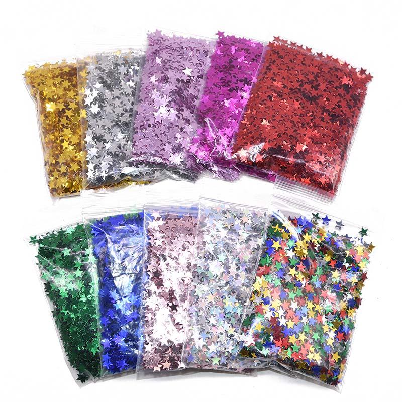 

6/10mm Star Confetti Glitter Acrylic Stars Sequin Sprinkles for Wedding Birthday Party Table Decoration Confetti Balloon Filling