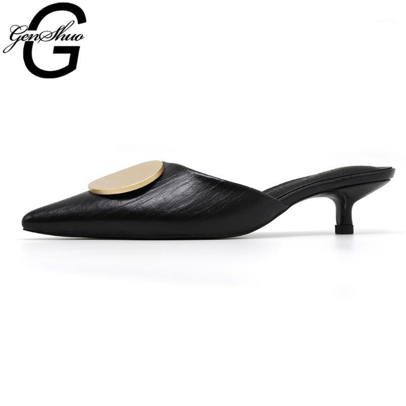 GENSHUOfashion women mules low thin heels pointed toe black mules white heeled slingback pumps summer women's shoes sandalias1, Green mules
GENSHUOfashion women mules low thin heels pointed toe black mules white heeled slingback pumps summer women's shoes sandalias1, Green mules