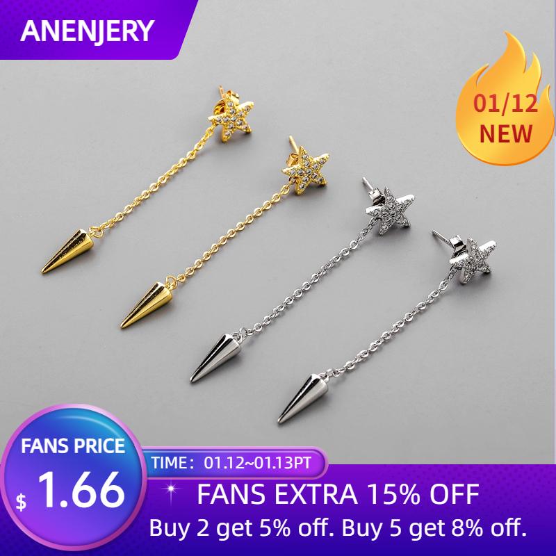 ANENJERY 925 Sterling Silver Star Tassel Earrings Female Trendy Light Luxury Valentines Gift S-E1415
ANENJERY 925 Sterling Silver Star Tassel Earrings Female Trendy Light Luxury Valentines Gift S-E1415