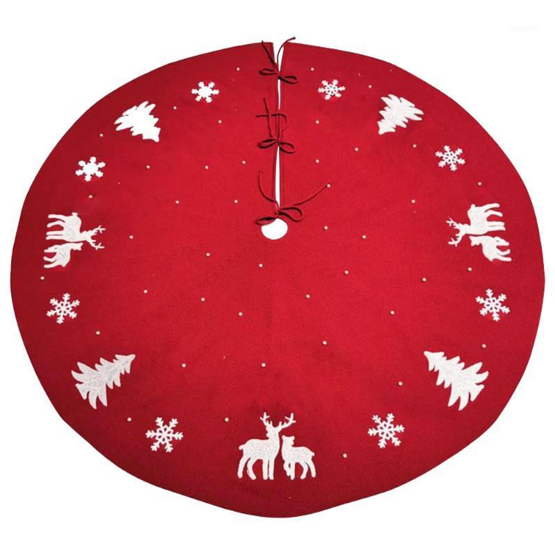 122cm Red Embroidered Elk 3D Christmas Tree Skirt Foldable Xmas Tree New Year Home Decoration Tool Party Supplies1
122cm Red Embroidered Elk 3D Christmas Tree Skirt Foldable Xmas Tree New Year Home Decoration Tool Party Supplies1