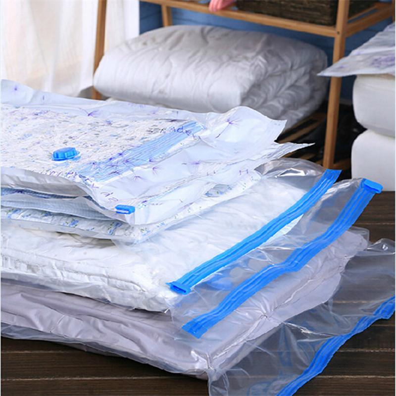 

2021 Hot Vacuum Bag Foldable Clothes Storage Bag Package Compressed Organizer for Wardrobe Space Saver Transparent Seal Bags