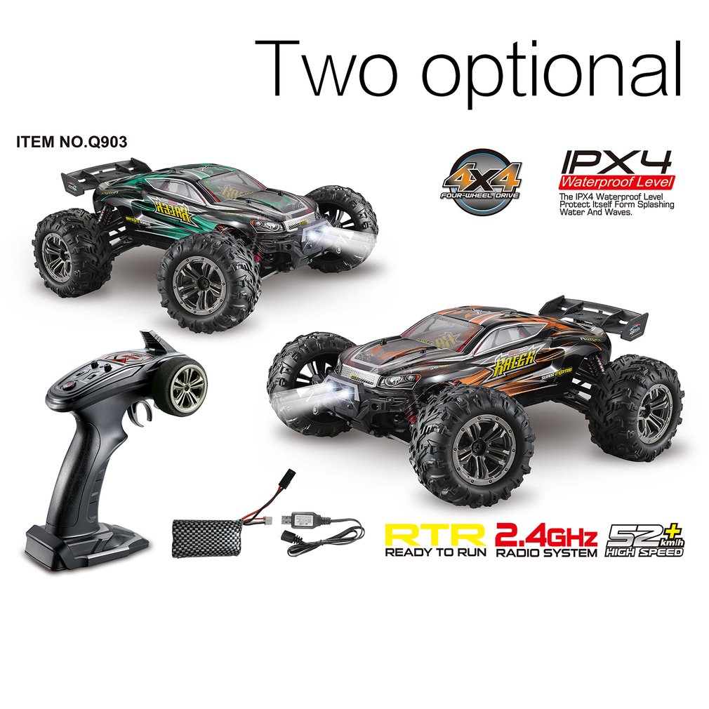 Q903 1:16 RC Car 4WD Motors Driving Desert Truck Brushless Drive Bigfoot Remote Control Off-Road Vehicle Toy Buggy RC Car
Q903 1:16 RC Car 4WD Motors Driving Desert Truck Brushless Drive Bigfoot Remote Control Off-Road Vehicle Toy Buggy RC Car