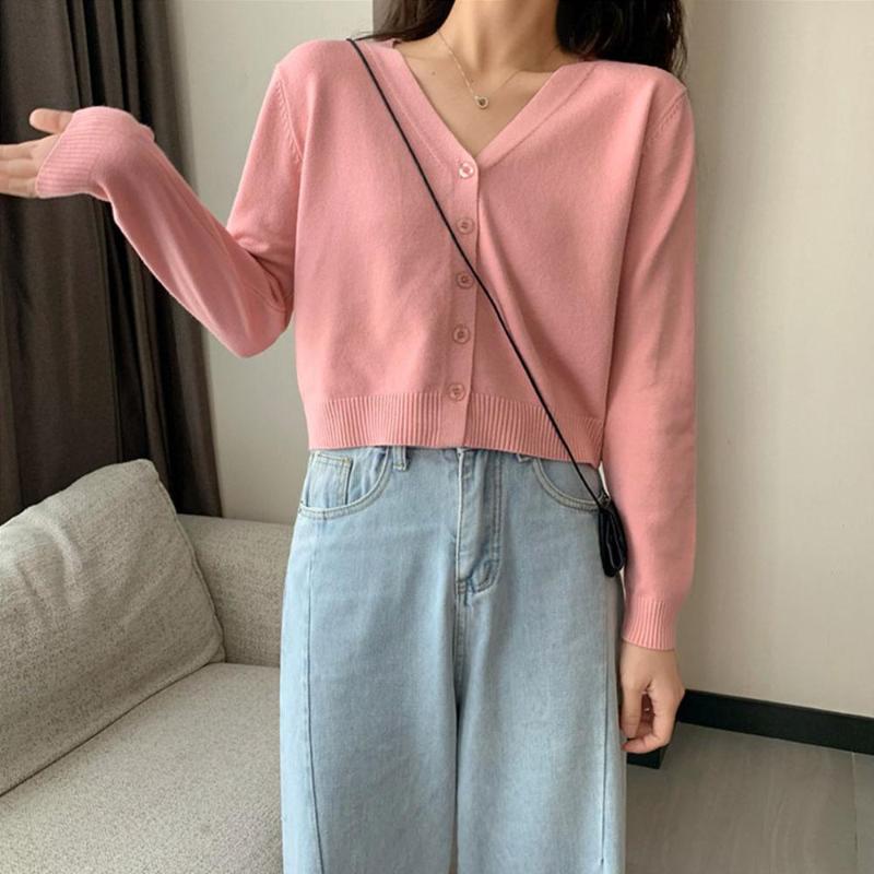 Women Short Knit Cardigan Lady Pure Loose T-Shirts Blouse V-neck Long Sleeve Yoga Thin Coat, Green
Women Short Knit Cardigan Lady Pure Loose T-Shirts Blouse V-neck Long Sleeve Yoga Thin Coat, Green