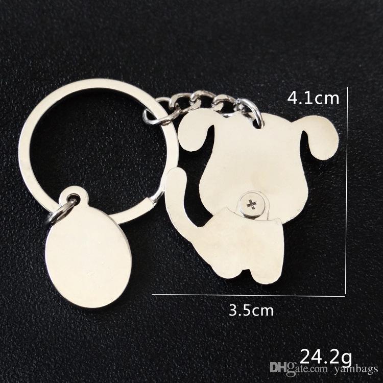 Lovely Dog Key chains Creative Funny Nice Moving Head Cat Pendant Keyring Chain Ring Holder Fashion Promotion Gifts
