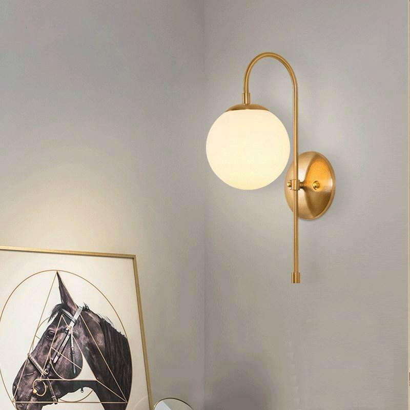 Modern Wall Lamp LED Lighting Fixture Nordic Glass Ball Style Metal Creative Bathroom Bedroom Bedside Indoor Decoration Sconces
Modern Wall Lamp LED Lighting Fixture Nordic Glass Ball Style Metal Creative Bathroom Bedroom Bedside Indoor Decoration Sconces