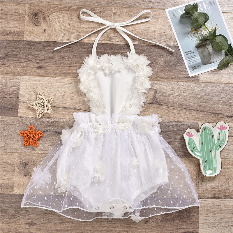 chifuna Mesh Elegant Solid Babygirls Clothes Baby Costume Girls Baby Clothes born Toddler Body Romper 201127
