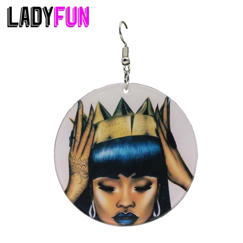 African Print 2 Sided Acrylic Earring Charms Colorful Printing Crown African Women Black Queen 5cm 1prs/lot
African Print 2 Sided Acrylic Earring Charms Colorful Printing Crown African Women Black Queen 5cm 1prs/lot