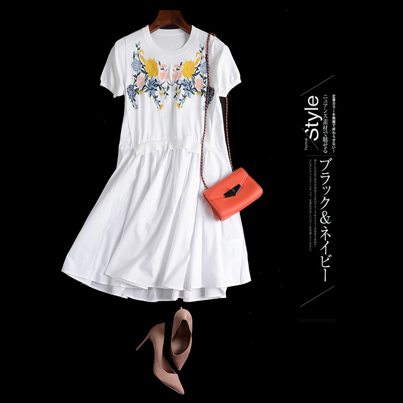 2020 Fresh Embroidery New Sewing Flower t Dress E82 Minus 250 Age Tl8t, White
2020 Fresh Embroidery New Sewing Flower t Dress E82 Minus 250 Age Tl8t, White