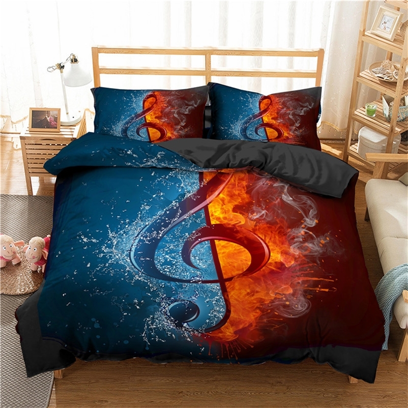 ZEIMON Bedding Set 3d Music Note Printed Home Textiles Guitar Pattern Duvet Cover Set Luxury King Size Bedclothes 201021, Sxj0547-1
ZEIMON Bedding Set 3d Music Note Printed Home Textiles Guitar Pattern Duvet Cover Set Luxury King Size Bedclothes 201021, Sxj0547-1