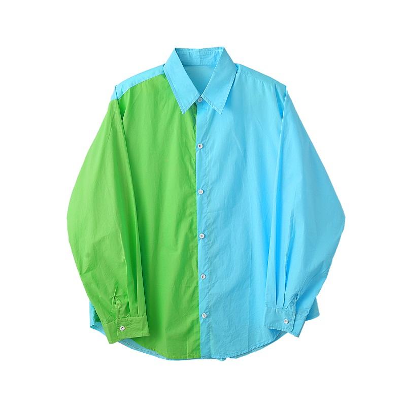 2020 Men Shirts Newest Candy Colorblock Loose Long Sleeve Vintage Male Shirt Club DJ Chemise Homme Camisa Masculina Parka, Blue
2020 Men Shirts Newest Candy Colorblock Loose Long Sleeve Vintage Male Shirt Club DJ Chemise Homme Camisa Masculina Parka, Blue