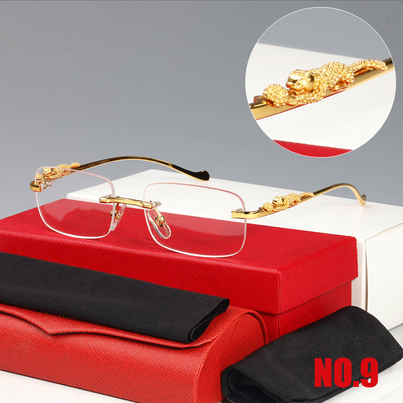 Sunglasses Frames 2021Classic Fashion Square Men Women Exquisite Cheetah Optical Eyeglasses Small Leopard Silver Gold Metal Unisex With Box
Sunglasses Frames 2021Classic Fashion Square Men Women Exquisite Cheetah Optical Eyeglasses Small Leopard Silver Gold Metal Unisex With Box