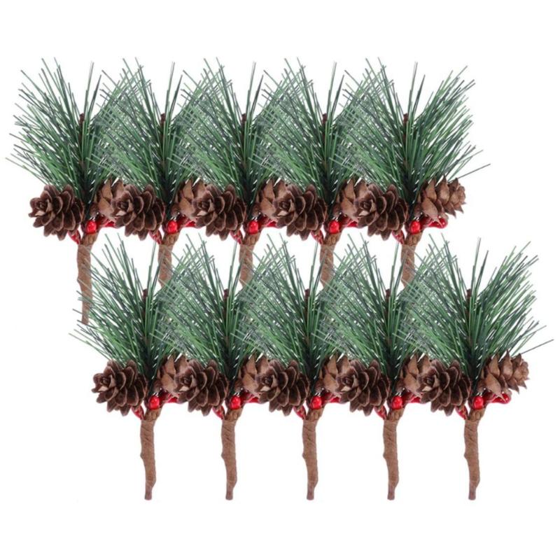 20 Pieces of Artificial PVC Pine Tree Stems and Pine Cones Suitable for Christmas Flower Cloth Garland Home Decoration, Burgundy
20 Pieces of Artificial PVC Pine Tree Stems and Pine Cones Suitable for Christmas Flower Cloth Garland Home Decoration, Burgundy